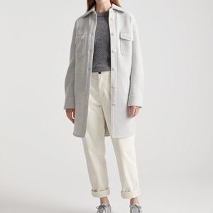 Quince 100% Merino Wool Long Shirt Jacket/Shacket (M)